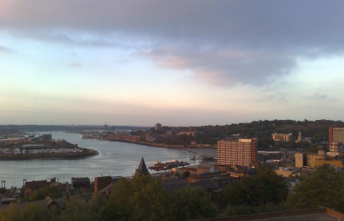 The Medway at Chatham, from Fort Pitt Hill in Rochester