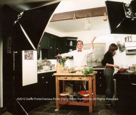 Keith Floyd and Clarissa Porter cooking in Devon.