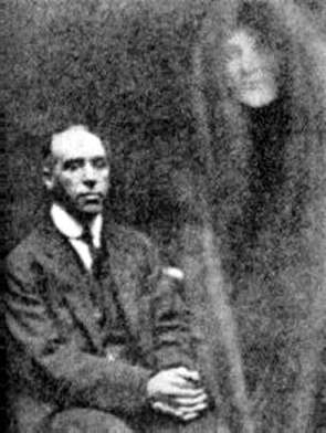 Harry Price with a 'spirit'.